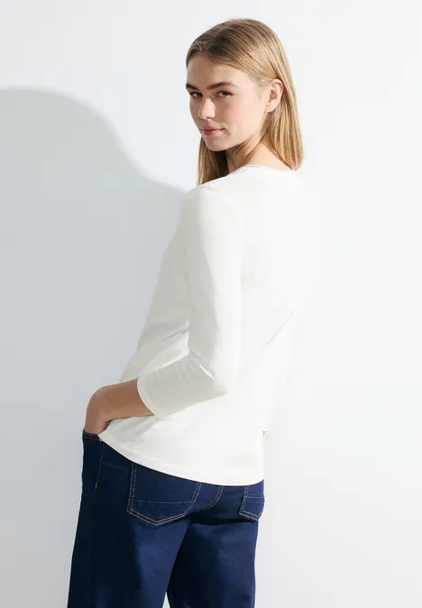 Basic 3/4 Shirt vanilla white