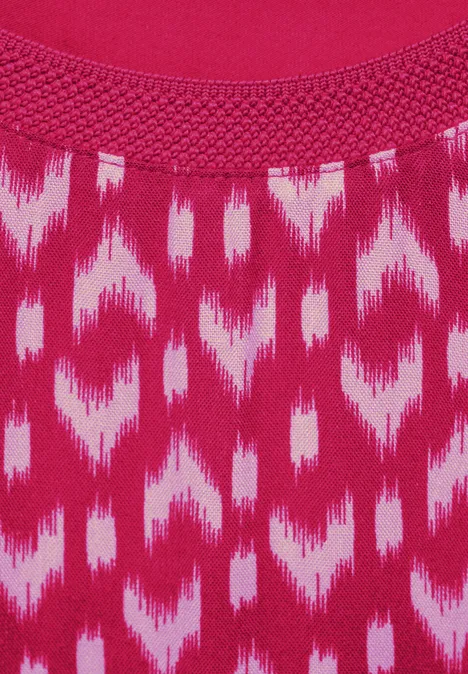 T-shirt composé d'un mélange de matières pink sorbet