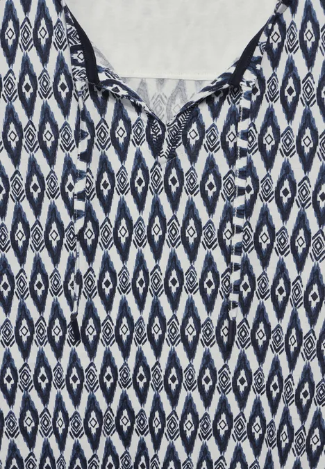 T-shirt tunique avec imprimé vanilla white