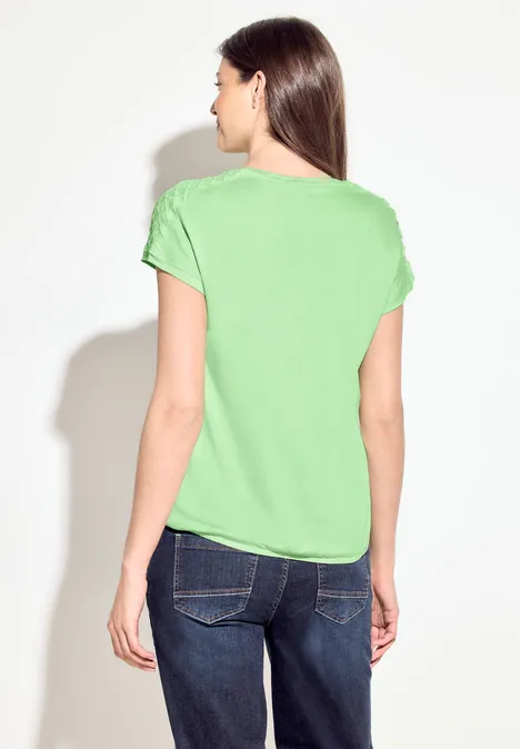 Dekoratives T-Shirt matcha lime