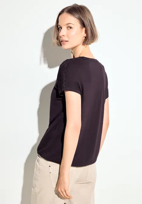 Decoratief T-shirt aubergine red