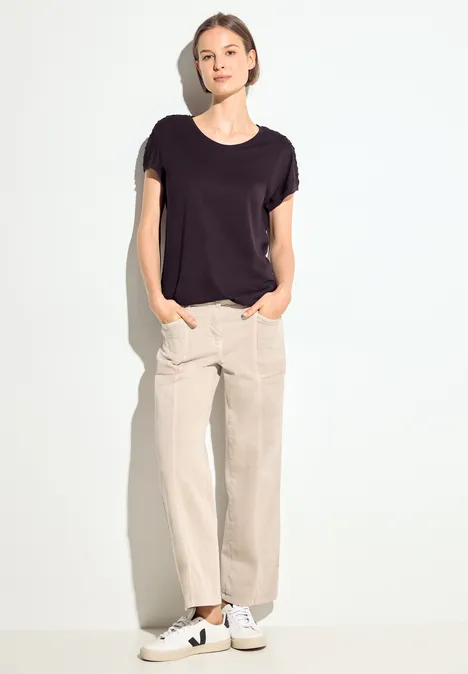 Decoratief T-shirt aubergine red