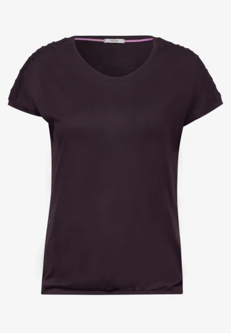 Decoratief T-shirt aubergine red