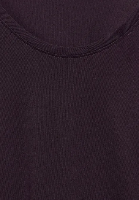 Decoratief T-shirt aubergine red