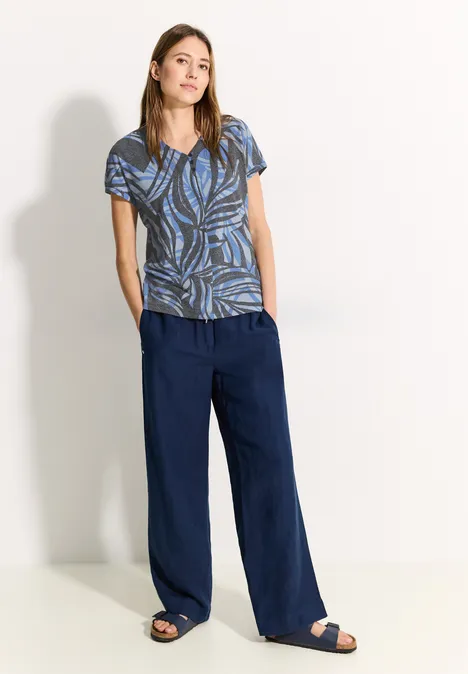 V-Neck T-Shirt universal blue