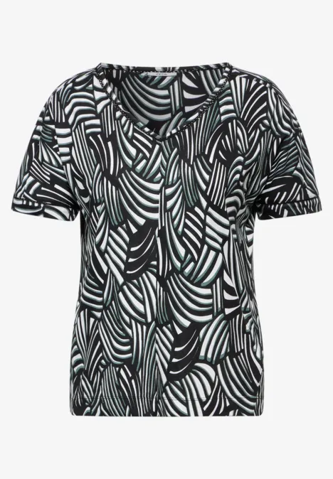 T-Shirt mit Stickerei Black