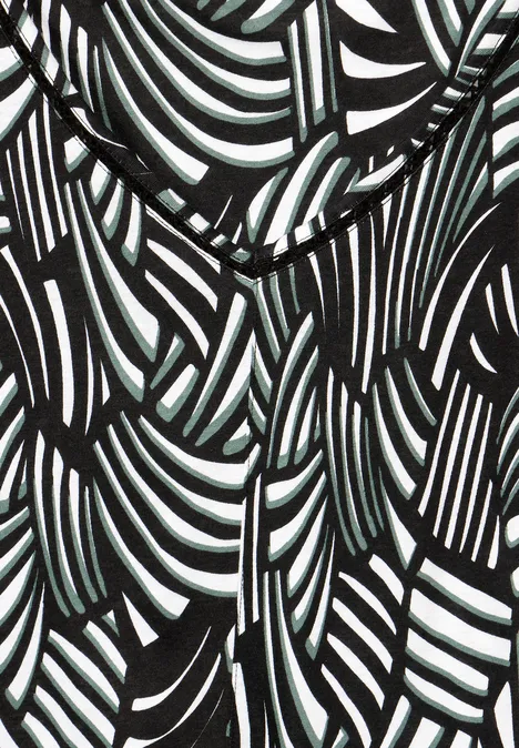 T-Shirt mit Stickerei Black