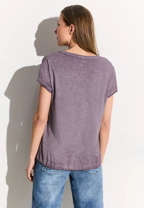 Flammgarn T-Shirt aubergine red