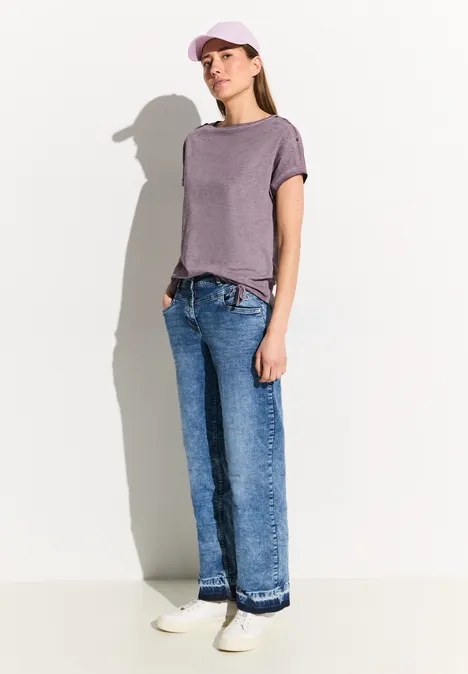 Flammgarn T-Shirt aubergine red