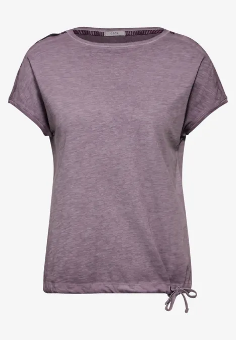 Flammgarn T-Shirt aubergine red