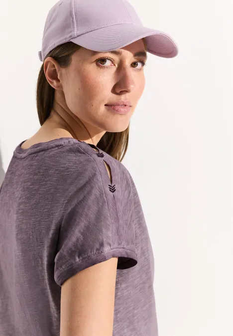 Flammgarn T-Shirt aubergine red