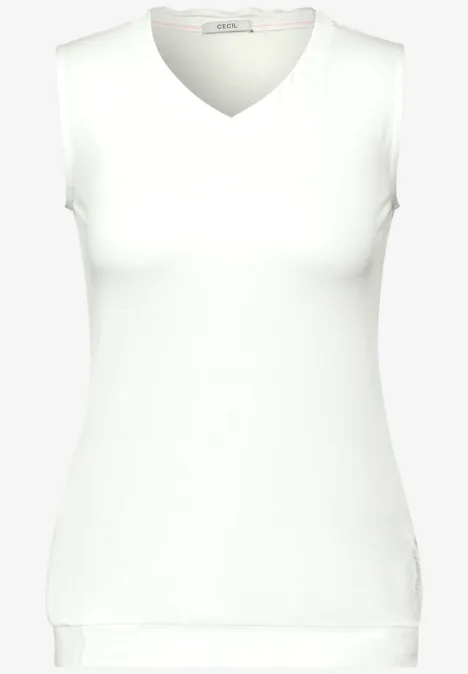 Jersey Top vanilla white
