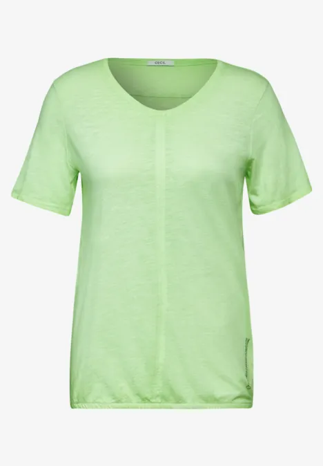 Sommerliches T-Shirt matcha lime