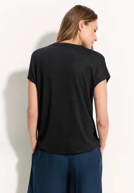 T-Shirt mit Stickerei Black