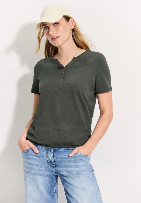 T-Shirt aus Baumwolle cool khaki