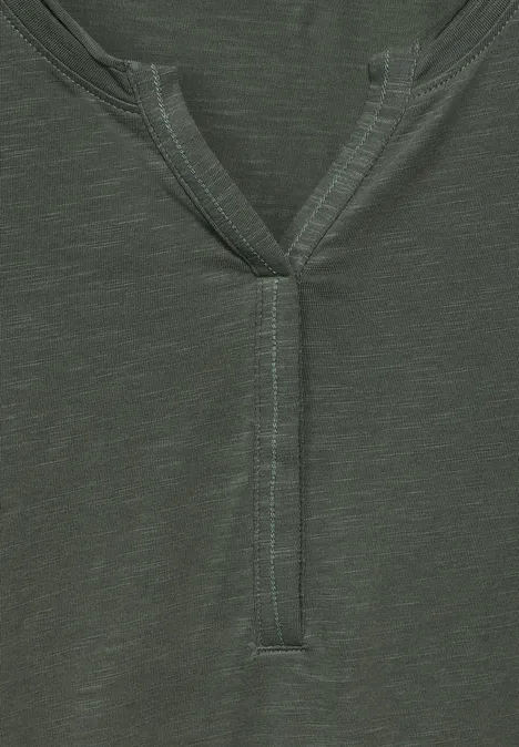 T-Shirt aus Baumwolle cool khaki
