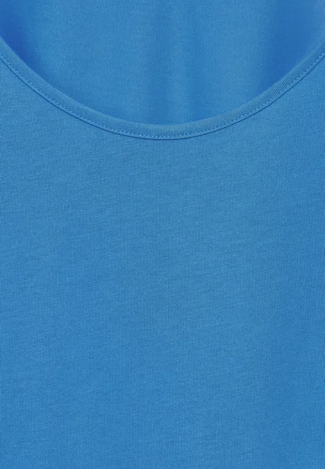 Basic zomertop azure blue