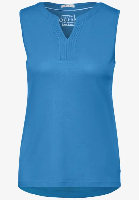 Top mit Deko Element azure blue