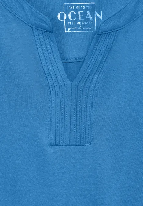 Top mit Deko Element azure blue
