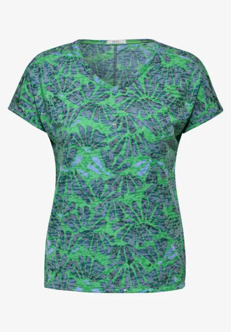 Burn Out Print T-Shirt fresh apple green Burn Out Print T-Shirt fresh apple green