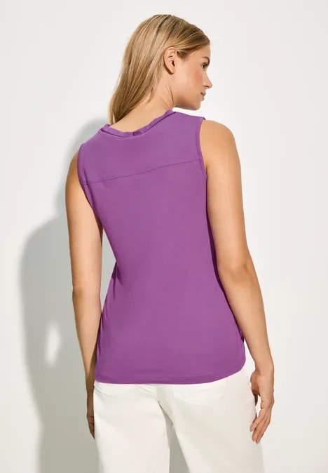 Top mit Paspelband iced violet Top mit Paspelband iced violet