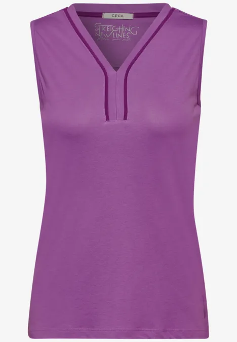 Top mit Paspelband iced violet Top mit Paspelband iced violet