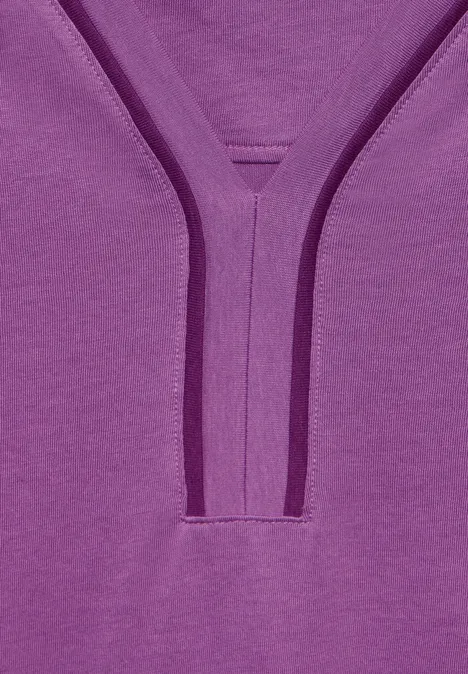 Top mit Paspelband iced violet Top mit Paspelband iced violet
