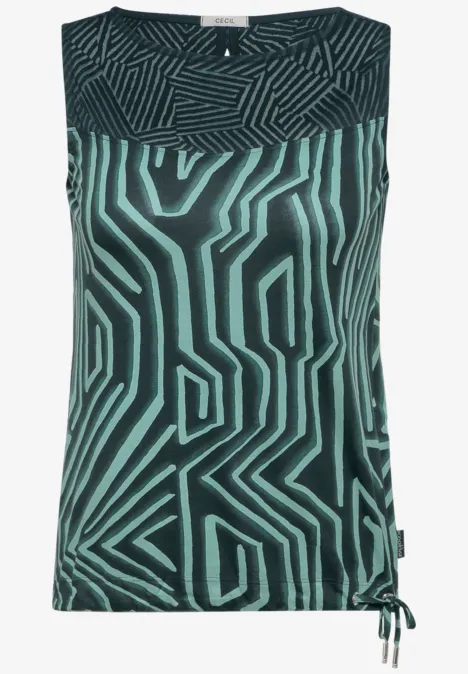 Burn-Out Top mit Print fir green Burn-Out Top mit Print fir green