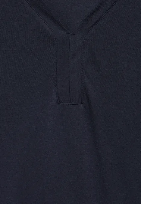 Tunika T-Shirt in Unifarbe universal blue