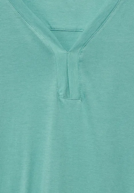 Tuniek T-shirt in effen kleur adriatic green