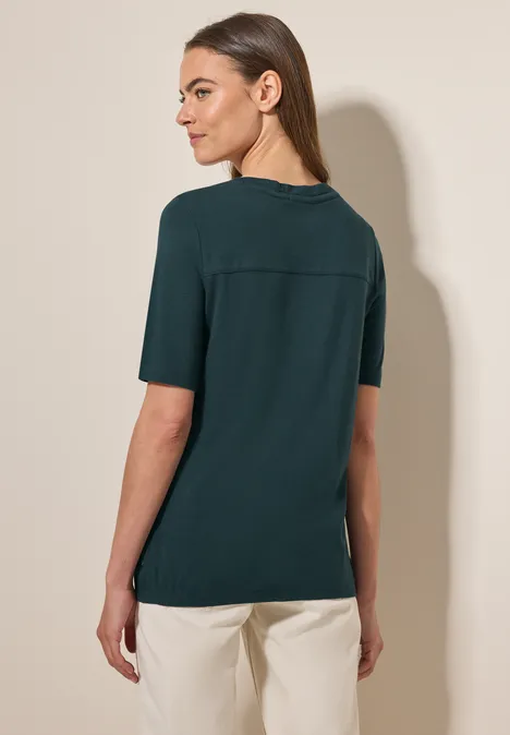 Tunique T-shirt en couleur unie fir green