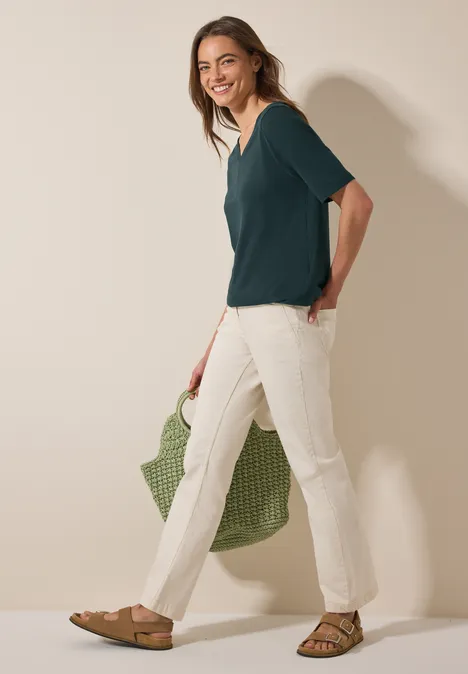 Tunique T-shirt en couleur unie fir green