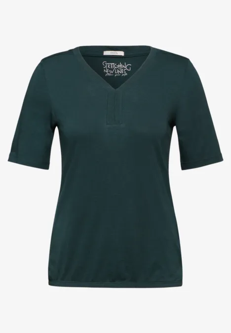 Tunique T-shirt en couleur unie fir green