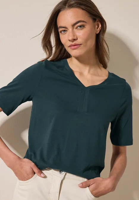 Tunique T-shirt en couleur unie fir green