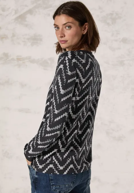 Bedrucktes Shirt Black