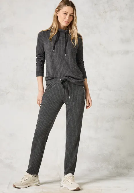 Shirt im Nadelstreifen-Look dark grey melange