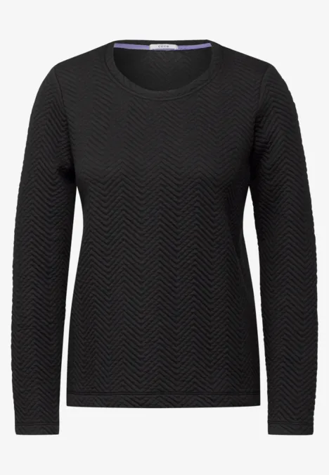 Strukturshirt Black