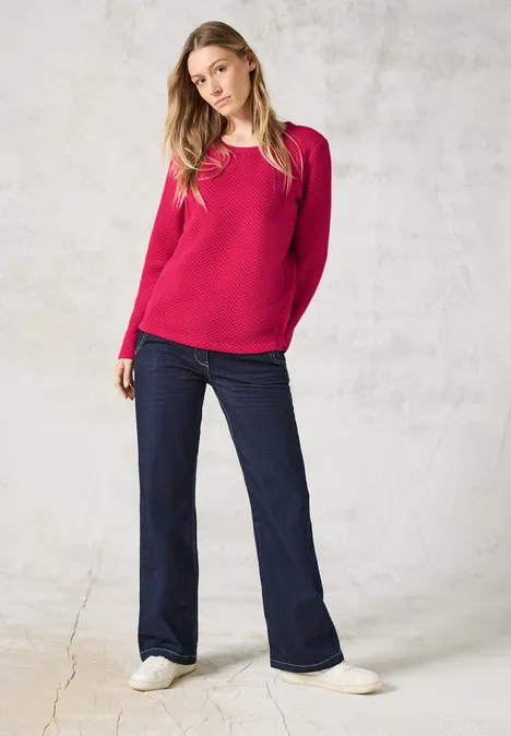 Strukturshirt barberry red