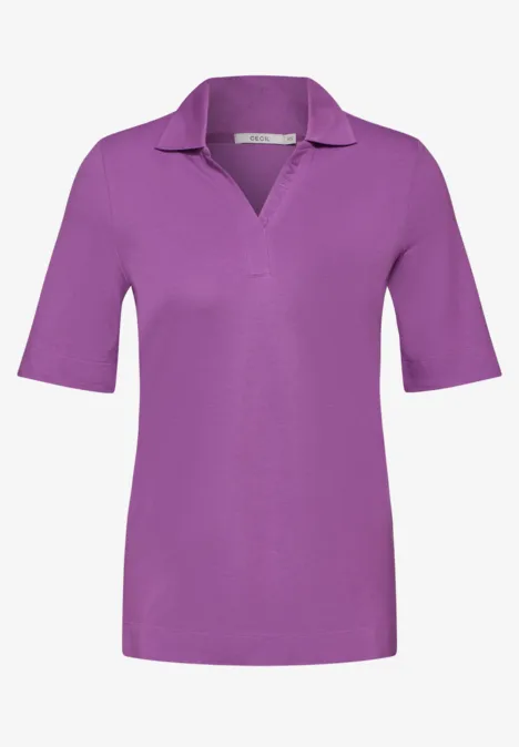 Piquée Polo-Shirt iced violet Piquée Polo-Shirt iced violet