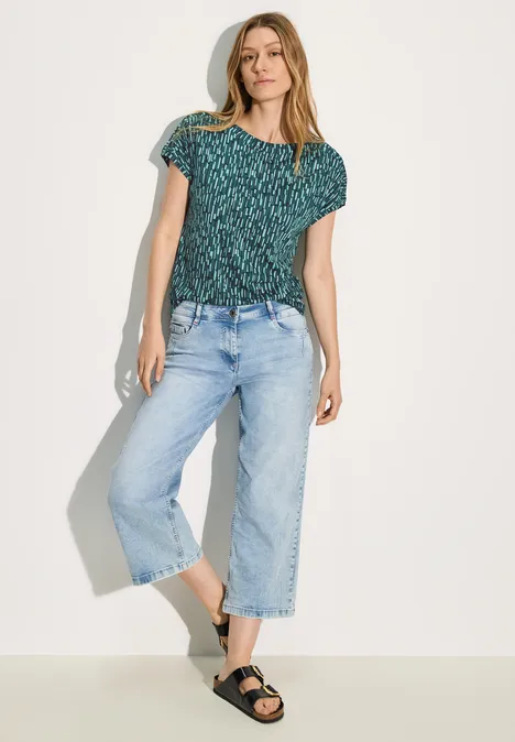 Bedrucktes T-Shirt fir green