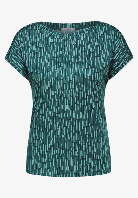 Bedrucktes T-Shirt fir green