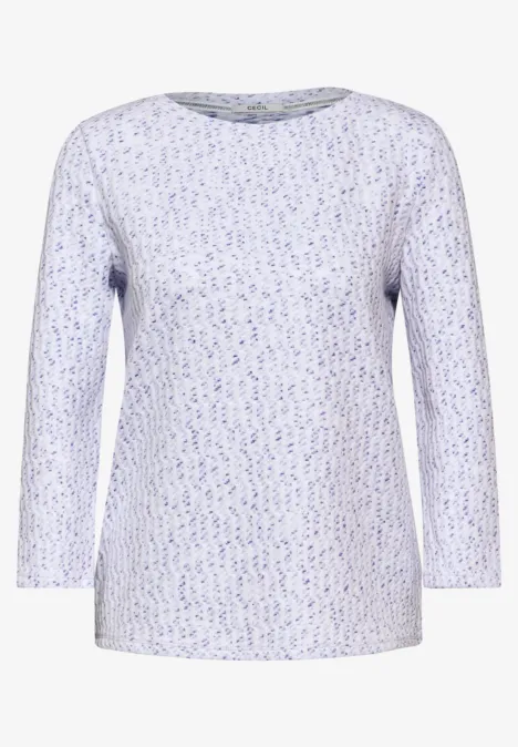 Jaquard-Struktur-Shirt vanilla white