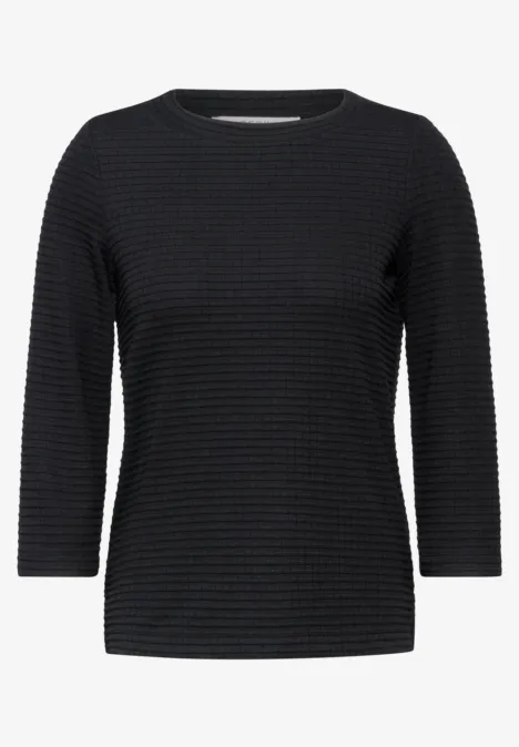 Strukturshirt Black