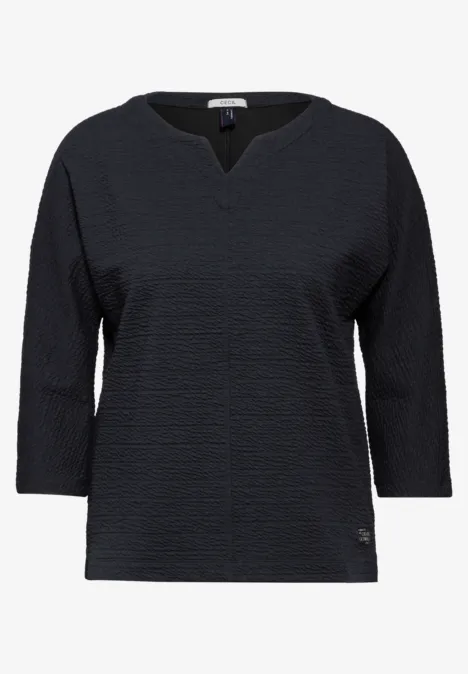 Jaquard-Struktur-Shirt universal blue Jaquard-Struktur-Shirt universal blue