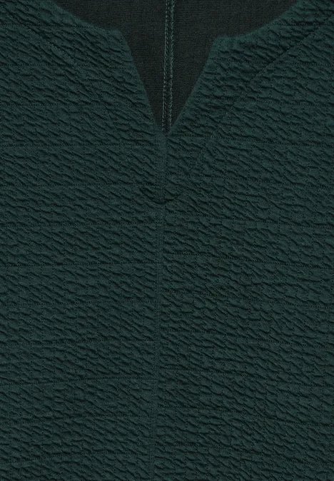 Jaquard-Struktur-Shirt fir green