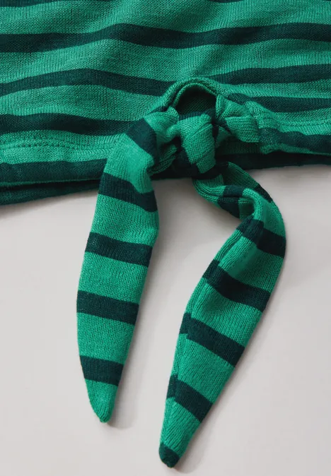 Shirt mit Knoten am Saum malachite green