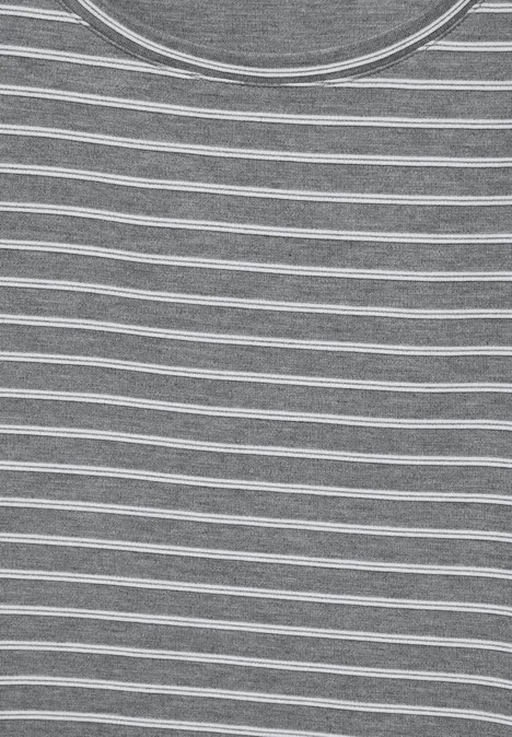 Streifenshirt chalk grey melange