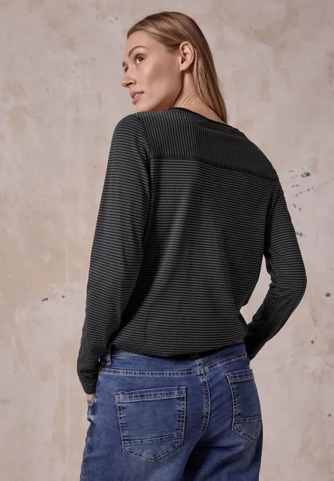 Gestreiftes Shirt Black