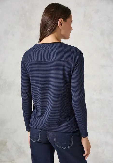 Gestreiftes Shirt universal blue
