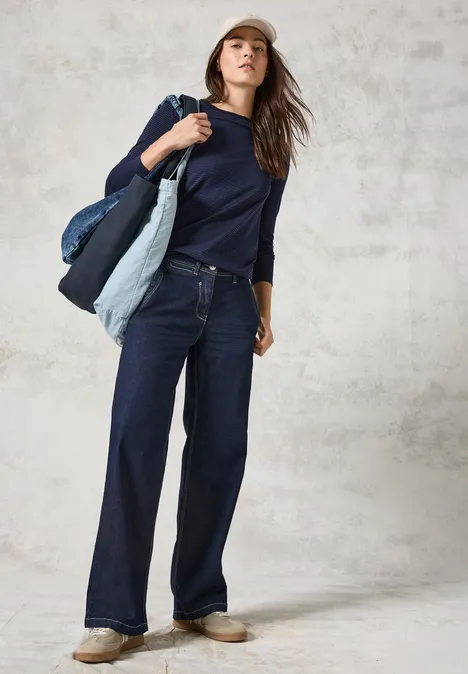 Gestreiftes Shirt universal blue